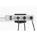 StarTech.com Desk Mounted Power Strip Holder Clamp with Cable Management 64mm Height PWRSTRPCLMP