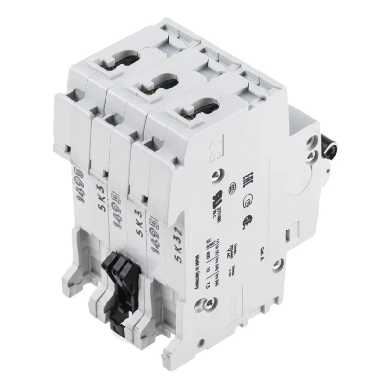 ABB System Pro M Compact S200 Miniature Circuit Breaker, 3-Pole, 32A, Type K, 440V AC, 20kA 2CDS253001R0537 S203-K32