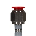 Norgren Pneufit C Series Pneumatic Female Fitting, Threaded-to-Tube Connection, R 1/8 Thread Size, 10 mm Push-in C01251018