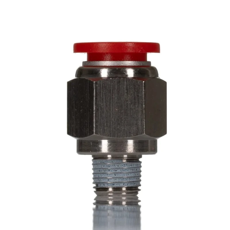 Norgren Pneufit C Series Pneumatic Female Fitting, Threaded-to-Tube Connection, R 1/8 Thread Size, 10 mm Push-in C01251018