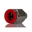 Norgren Pneufit C Series Pneumatic Female Fitting, Threaded-to-Tube Connection, R 1/8 Thread Size, 10 mm Push-in C01251018