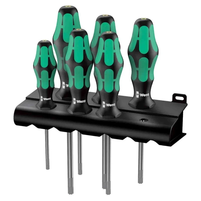 Wera Torx Standard Screwdriver Set 6-Piece with Holding Function and Multi-Component Kraftform Handles 05028059001