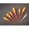Wera Insulated Screwdriver Set Slotted Phillips Voltage Tester 7-Piece VDE Czech Republic 05006147001