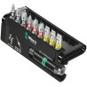 Wera Hex, Hex, Phillips, Pozidriv, Slotted Screwdriver Bit Set 10 Pieces 1/4" Drive 75mm BiTorsion 05056374001