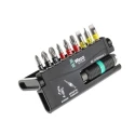 Wera Hex, Hex, Phillips, Pozidriv, Slotted Screwdriver Bit Set 10 Pieces 1/4" Drive 75mm BiTorsion 05056374001