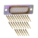 Amphenol India 26 Way Straight 2.29 mm Pitch Panel Mount D-Sub Connector 7.5A 1000V M24308/4-12F