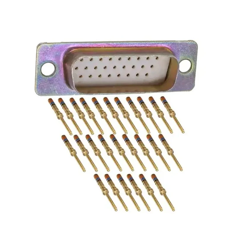 Amphenol India 26 Way Straight 2.29 mm Pitch Panel Mount D-Sub Connector 7.5A 1000V M24308/4-12F