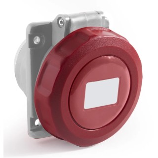 RS PRO Industrial Power Connector Panel Mount 32A 415V IP67 Red 3P+T IP67