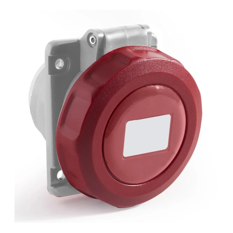 RS PRO Industrial Power Connector Panel Mount 32A 415V IP67 Red 3P+T IP67