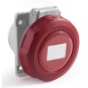 RS PRO Industrial Power Connector Panel Mount 32A 415V IP67 Red 3P+T IP67