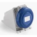 RS PRO Industrial Power Connector 16A 250V IP67 Blue Wall Mount 2P+T IP67