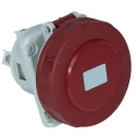 RS PRO Industrial Power Connector 63A, 415V, IP67 Rated, Red, Panel Mount, 3P+T IP67