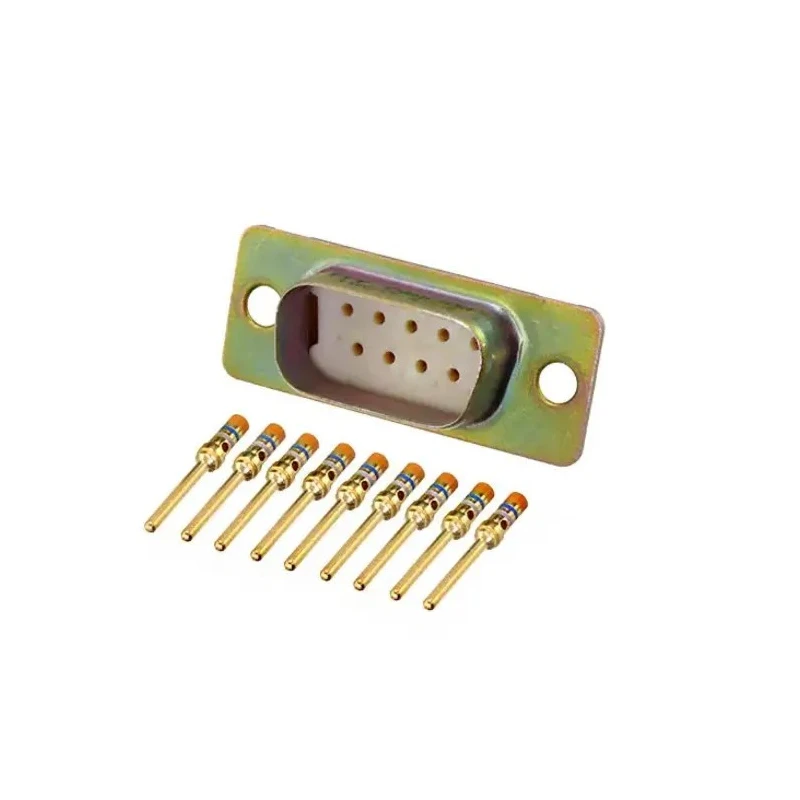 Amphenol India 9 Way Straight 2.77 mm Pitch Panel Mount D-Sub Connector with 4 to 40 Screw Lock Female M24308/4-1F