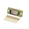 Amphenol India 9 Way Straight 2.77 mm Pitch Panel Mount D-Sub Connector with 4 to 40 Screw Lock Female M24308/4-1F
