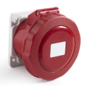 RS PRO Industrial Power Connector Panel Mount 16A 415V IP67 Red 2P+PE IP67