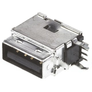 Molex USB Connector Right Angle Through Hole Female 1 Port Type USB Type A USB 2.0 89485-8000