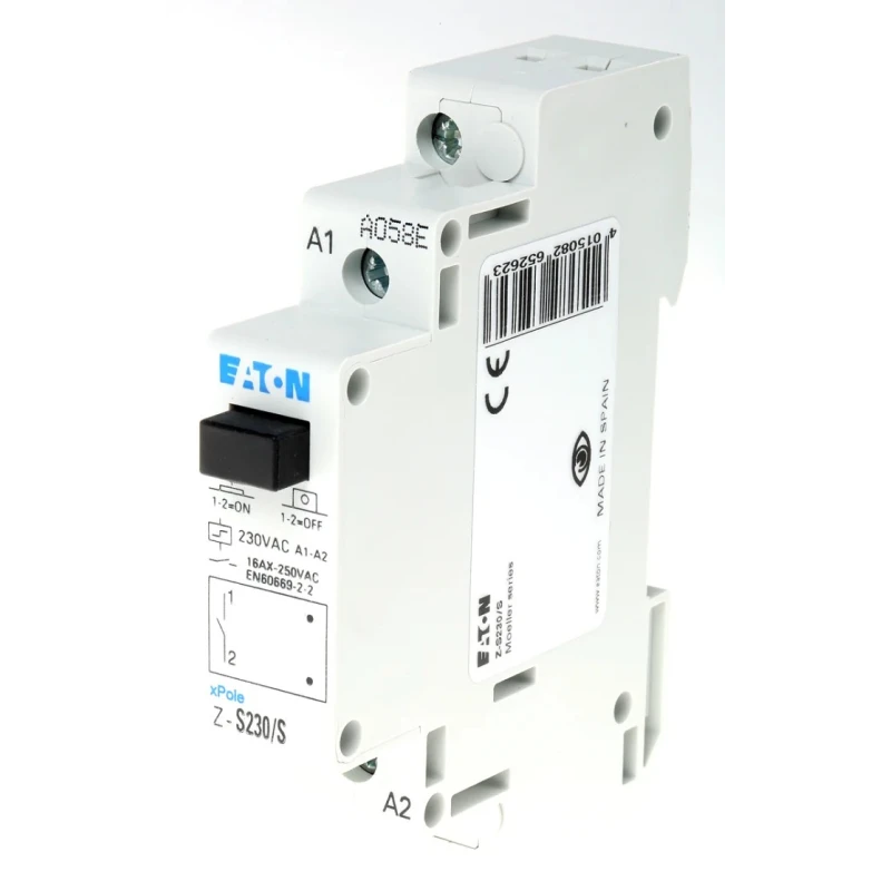 Eaton DIN Rail Power Relay 230V AC Coil, 16A Switching Current, SPST 265262 Z-S230/S