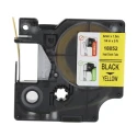 Dymo Black on Yellow Heat Shrink Labels 1.5 m Length 6 mm Width Industrial Grade Heat Shrink Tape 18052