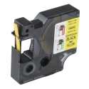 Dymo Black on Yellow Heat Shrink Labels 1.5 m Length 6 mm Width Industrial Grade Heat Shrink Tape 18052