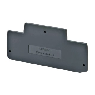 Omron XW5E Series End Plate, 2-Way, 22A Current, 0.14 to 2.5 mm² Wire Size, 600V Voltage, DIN Rail Mount XW5E
