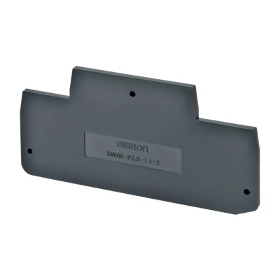 Omron XW5E Series End Plate, 2-Way, 22A Current, 0.14 to 2.5 mm² Wire Size, 600V Voltage, DIN Rail Mount XW5E