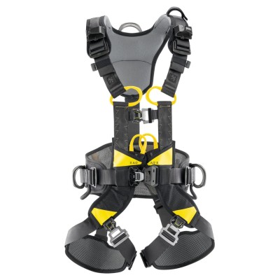 Petzl Fall Arrest Harness, Harness Size 2, 100 kg Weight Capacity, Yellow Black, Polyester Steel Aluminium Nylon C072AA02