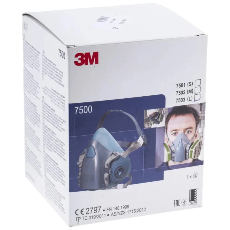 3M Respirator Mask Half Mask Silicone Large Size Series 7503 7503