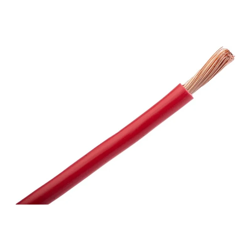 RS PRO Red 16 mm² Hook Up Wire, 5 AWG, 126 x 0.4 mm Core Strands, 25 m Length, Polyvinyl Chloride Jacket, 600V, 70°C 516-8038