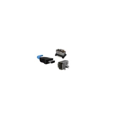 Amphenol Communications Solutions IX Cat6a Shielded Ethernet Cable, 2 m, Thermoplastic Jacket, Blue Cat6a 