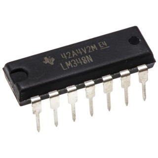 Texas Instruments LM348N Operational Amplifier 1 MHz, 14-Pin PDIP, 4 Channels, 4-18V LM348N