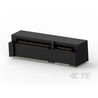 TE Connectivity mini PCI-E Series Straight Edge Connector Female Board 52 Contacts 0.8 mm Pitch 1 Row Solder 1759503-1