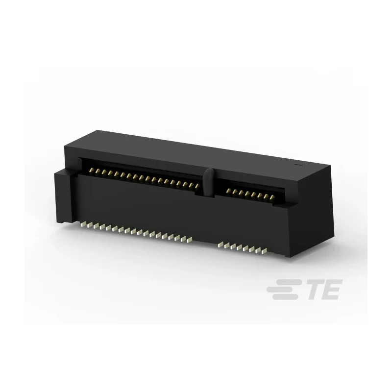 TE Connectivity mini PCI-E Series Straight Edge Connector Female Board 52 Contacts 0.8 mm Pitch 1 Row Solder 1759503-1