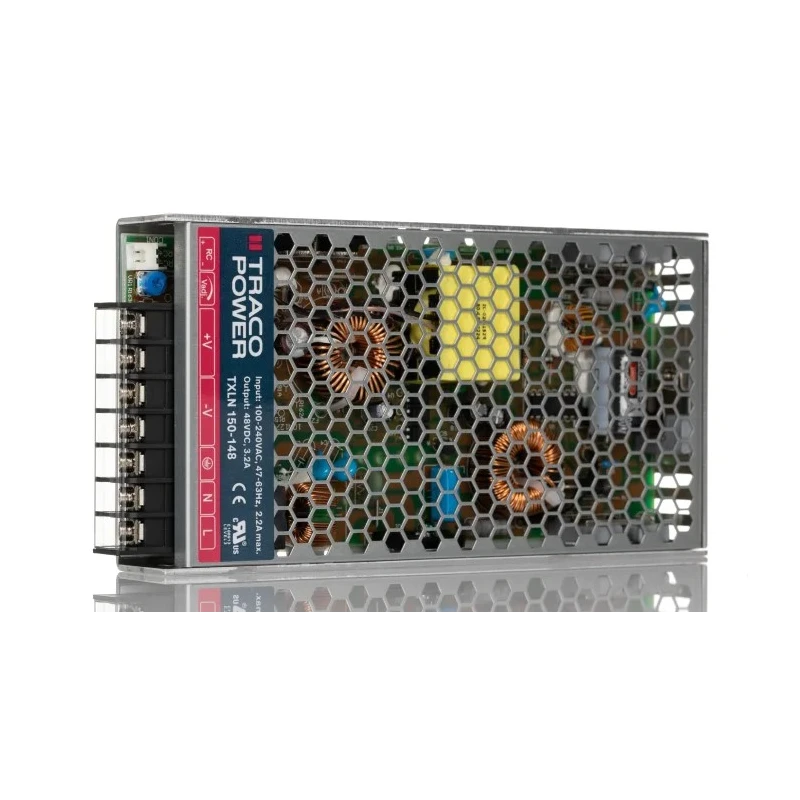 TRACOPOWER TXLN 150-148 Switching Power Supply 48V dc, 150W, Universal Input 85-264V AC, Chassis Mount TXLN 150-148