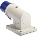 Scame IP44 Blue Wall Mount 2P+PE Right Angle Industrial Power Connector, 16A, 230V IP44
