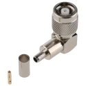 Telegartner TNC Series Coaxial Connector Cable Female TNC, 50 Ω, Right Angle Body Crimp J01010R0002