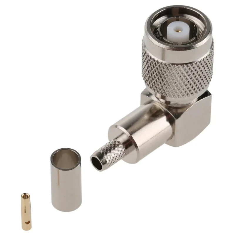 Telegartner TNC Series Coaxial Connector Cable Female TNC, 50 Ω, Right Angle Body Crimp J01010R0002