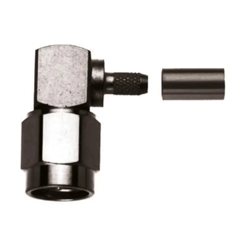 Telegartner SMA Series Coaxial Connector Cable Male RP-SMA 50 Ω Right Angle Body Crimp J01150R0031