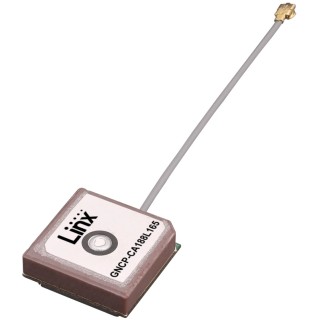Linx Patch Multi-Band Antenna with UFL Connector, GPS, 1559.05 MHz to 1608.68 MHz, Gain 13.7 dBi ANT-GNCP-CA188L165