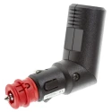 Pro Car Male Cigarette Lighter Socket Cable 8A Red Black ABS Housing 12-24V 67742000