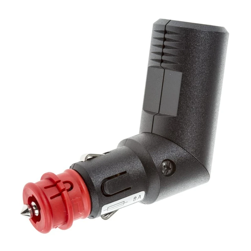 Pro Car Male Cigarette Lighter Socket Cable 8A Red Black ABS Housing 12-24V 67742000
