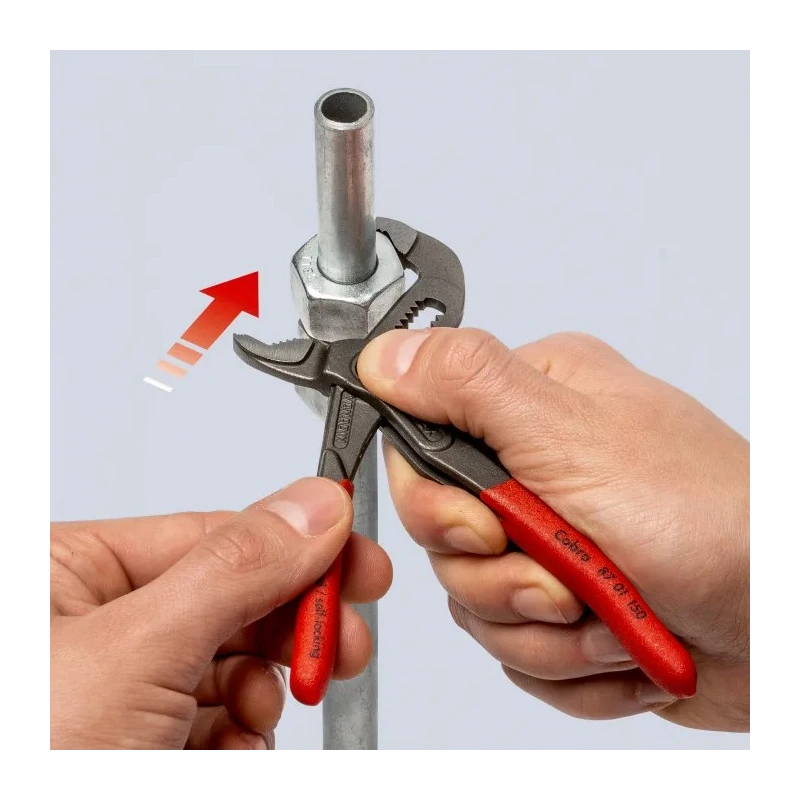 Knipex Cobra® Water Pump Plier, Plastic Coated Non-Slip Handle, Electric Steel Chrome Vanadium Steel, 150mm 87 01 150