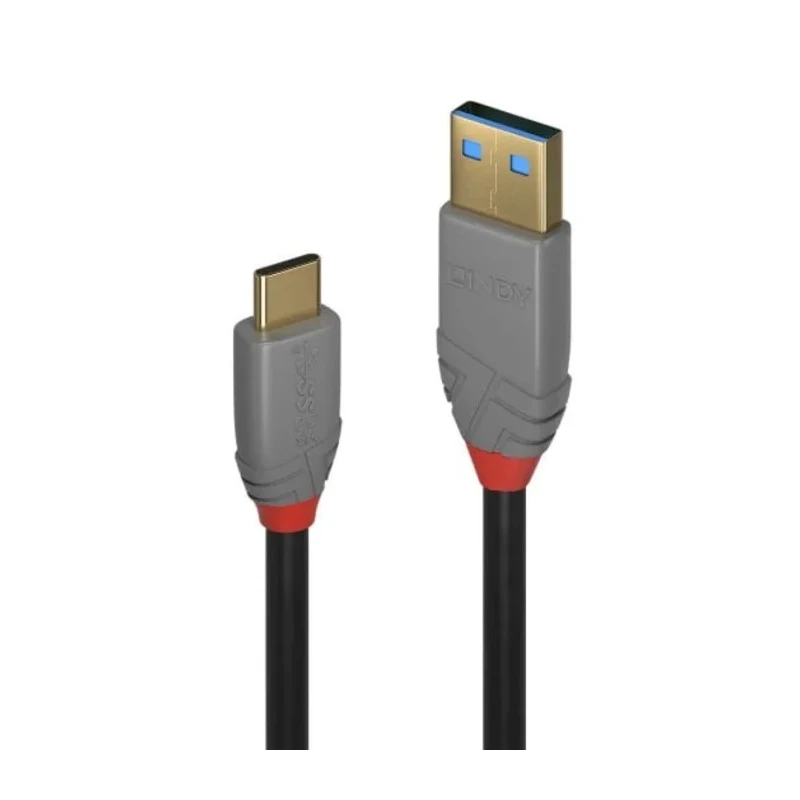 Lindy Electronics IC Socket USB Cable Male USB Type C to Male USB 3.2 USB Type A 1 m 36911