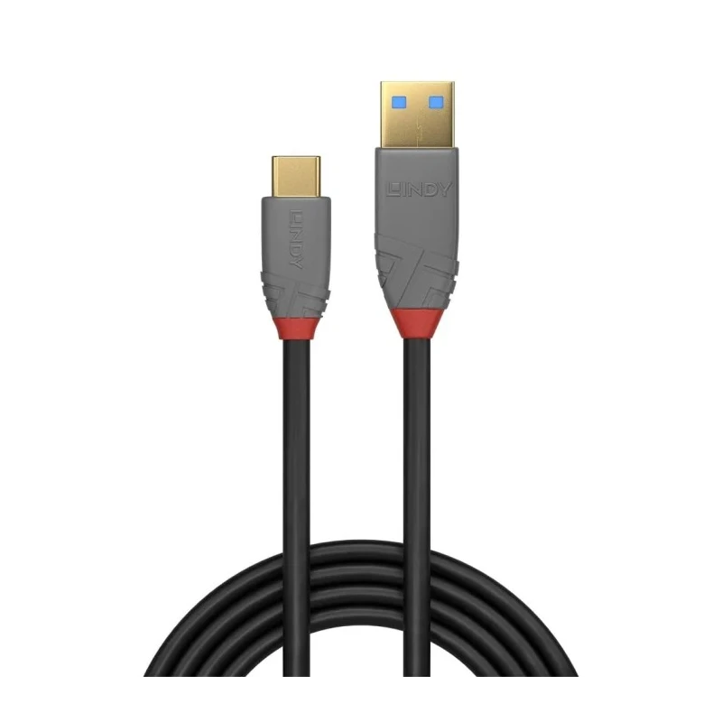 Lindy Electronics IC Socket USB Cable Male USB Type C to Male USB 3.2 USB Type A 1 m 36911