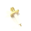RS PRO Coaxial Connector Flange Female SMA, 50 Ω, Straight Body, Gold Plated, Solder Termination 217-7776