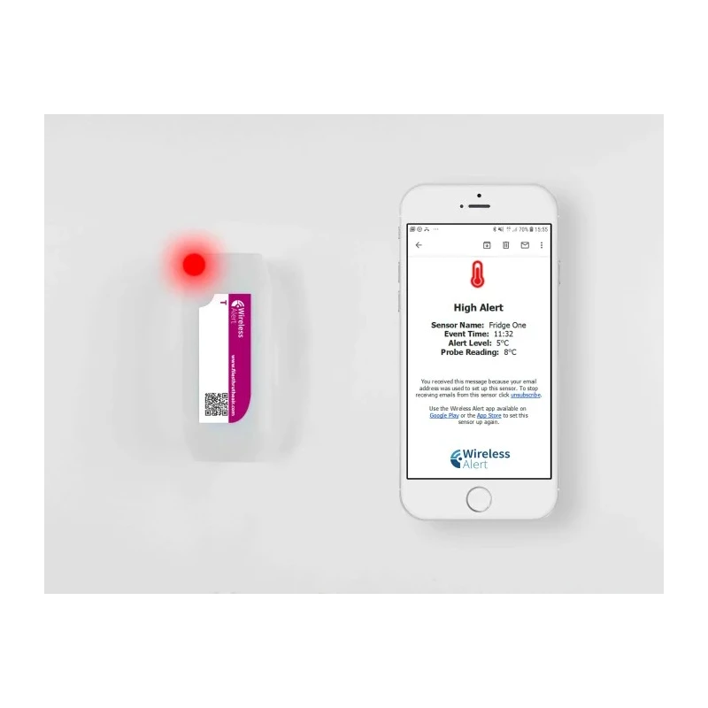 Lascar Wireless Alert T Temperature Data Logger WiFi, Battery Operated, Accuracy ±1°C, IP54, 1 Channel WIRELESS ALERT-T