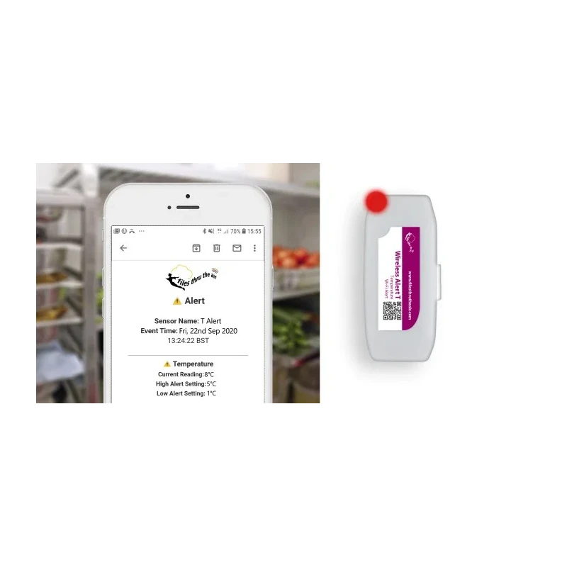 Lascar Wireless Alert T Temperature Data Logger WiFi, Battery Operated, Accuracy ±1°C, IP54, 1 Channel WIRELESS ALERT-T