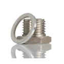 Norgren Nickel Plated Brass Plug Fitting 1/4 in G Thread Size 13mm Length 160050028