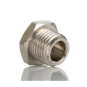Norgren Nickel Plated Brass Plug Fitting 1/4 in G Thread Size 13mm Length 160050028