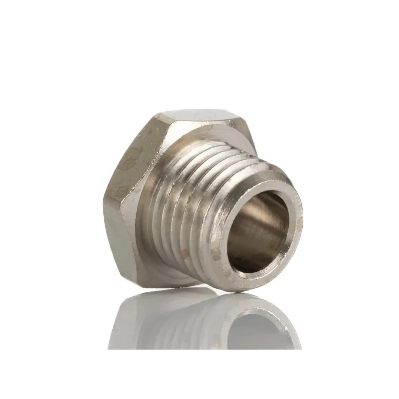 Norgren Nickel Plated Brass Plug Fitting 1/4 in G Thread Size 13mm Length 160050028