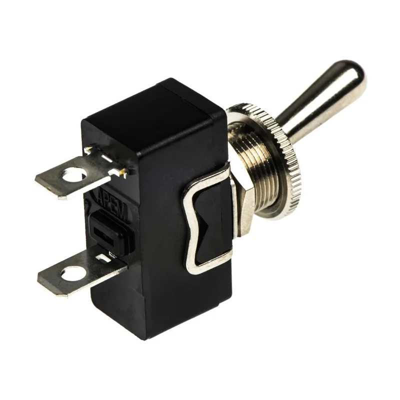 APEM Toggle Switch Panel Mount On-Off SPST Tab Terminal 24 V dc 250 V ac X12CP